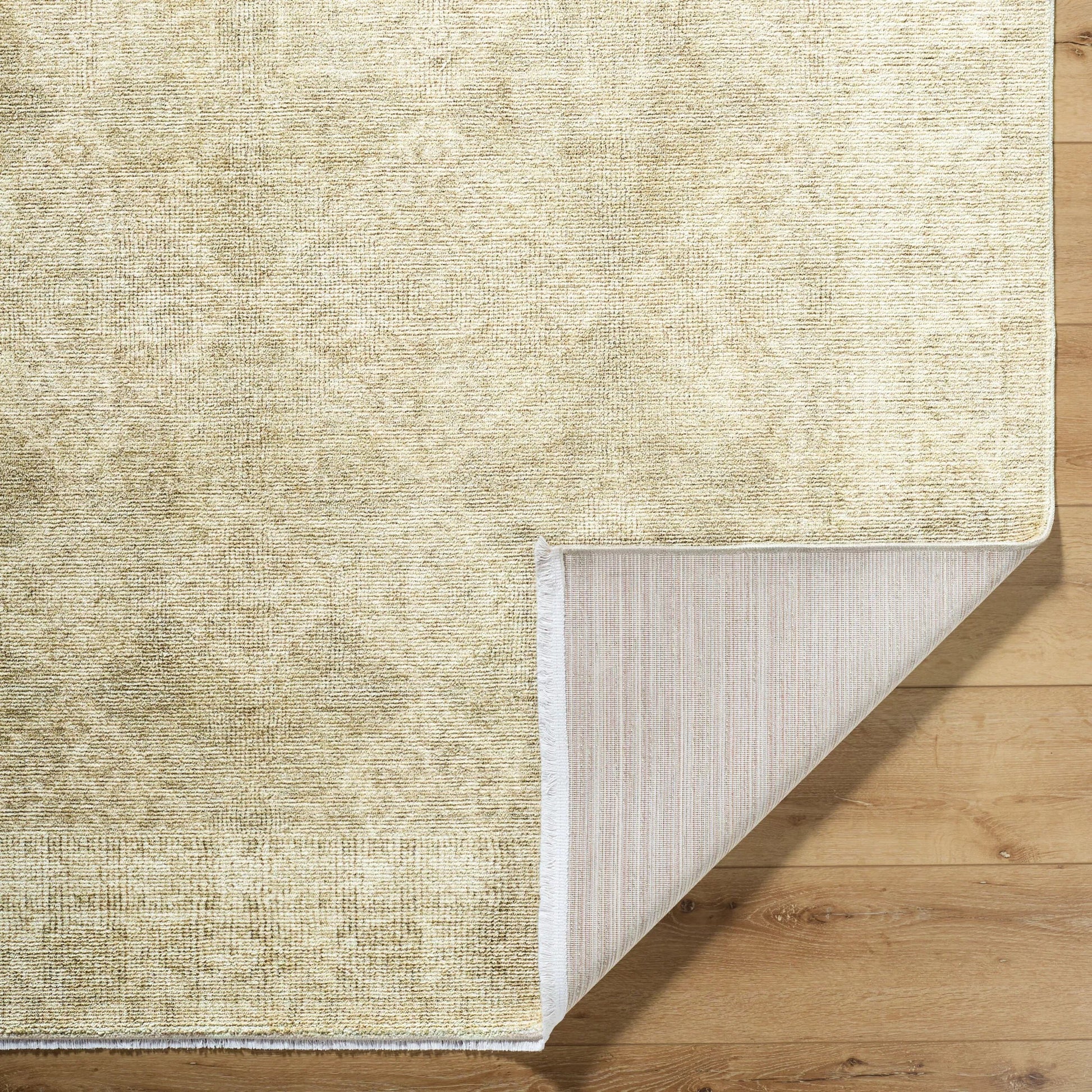 Fetscher GAHU-2303 Rug by Galey Alix x Livabliss in olive, light beige, light brown. Made from polyester in a unique style.