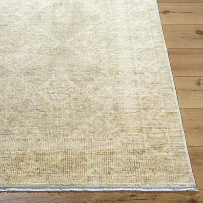 Fetscher GAHU-2303 Rug by Galey Alix x Livabliss in olive, light beige, light brown. Made from polyester in a unique style.