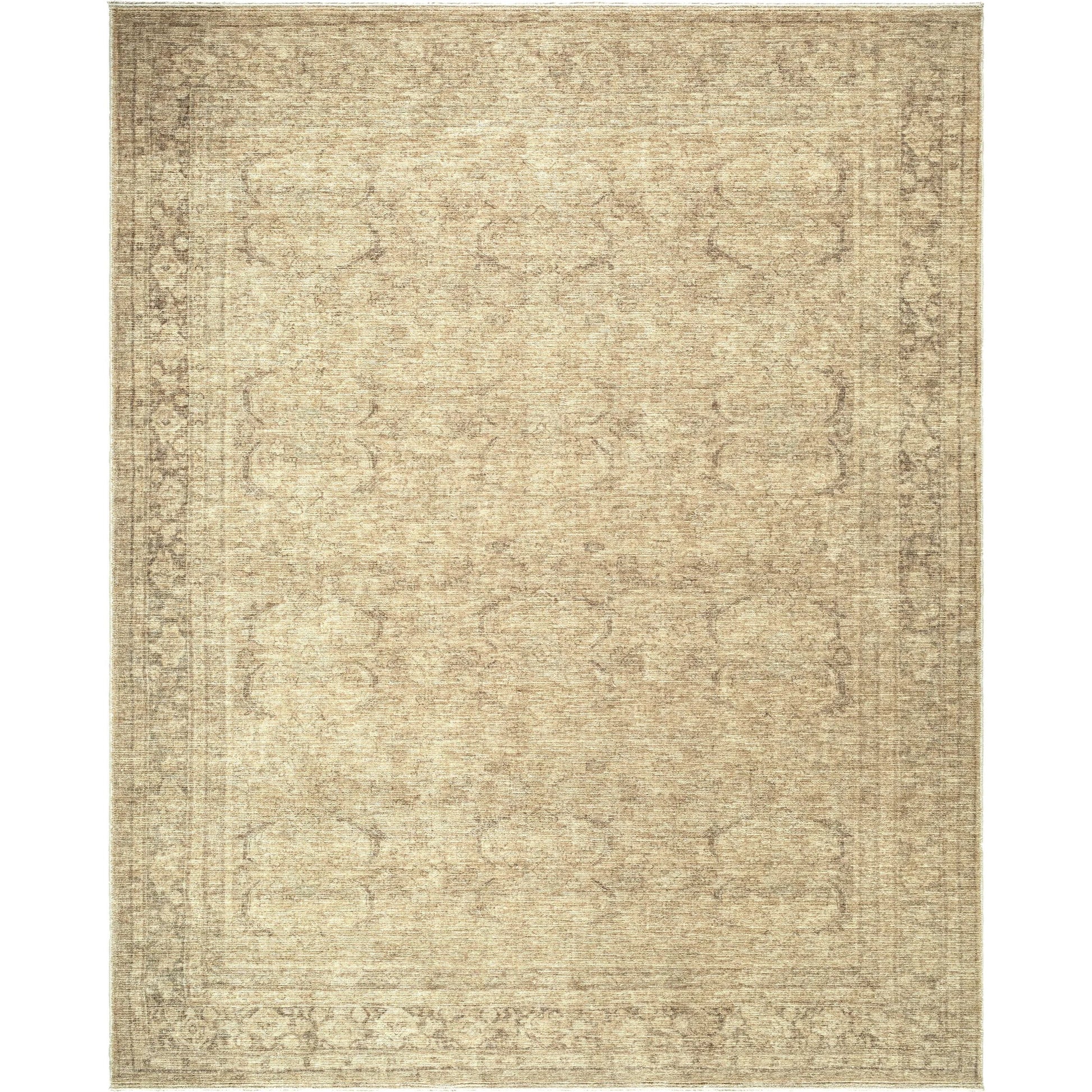 Fetscher GAHU-2304 Rug by Galey Alix x Livabliss in dusty sage, ivory, brown, tan. Made from polyester in a unique style.
