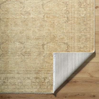 Fetscher GAHU-2304 Rug by Galey Alix x Livabliss in dusty sage, ivory, brown, tan. Made from polyester in a unique style.
