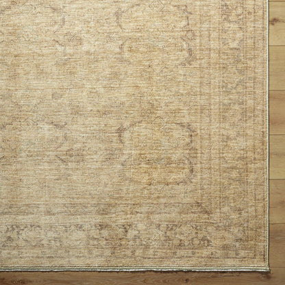 Fetscher GAHU-2304 Rug by Galey Alix x Livabliss in dusty sage, ivory, brown, tan. Made from polyester in a unique style.