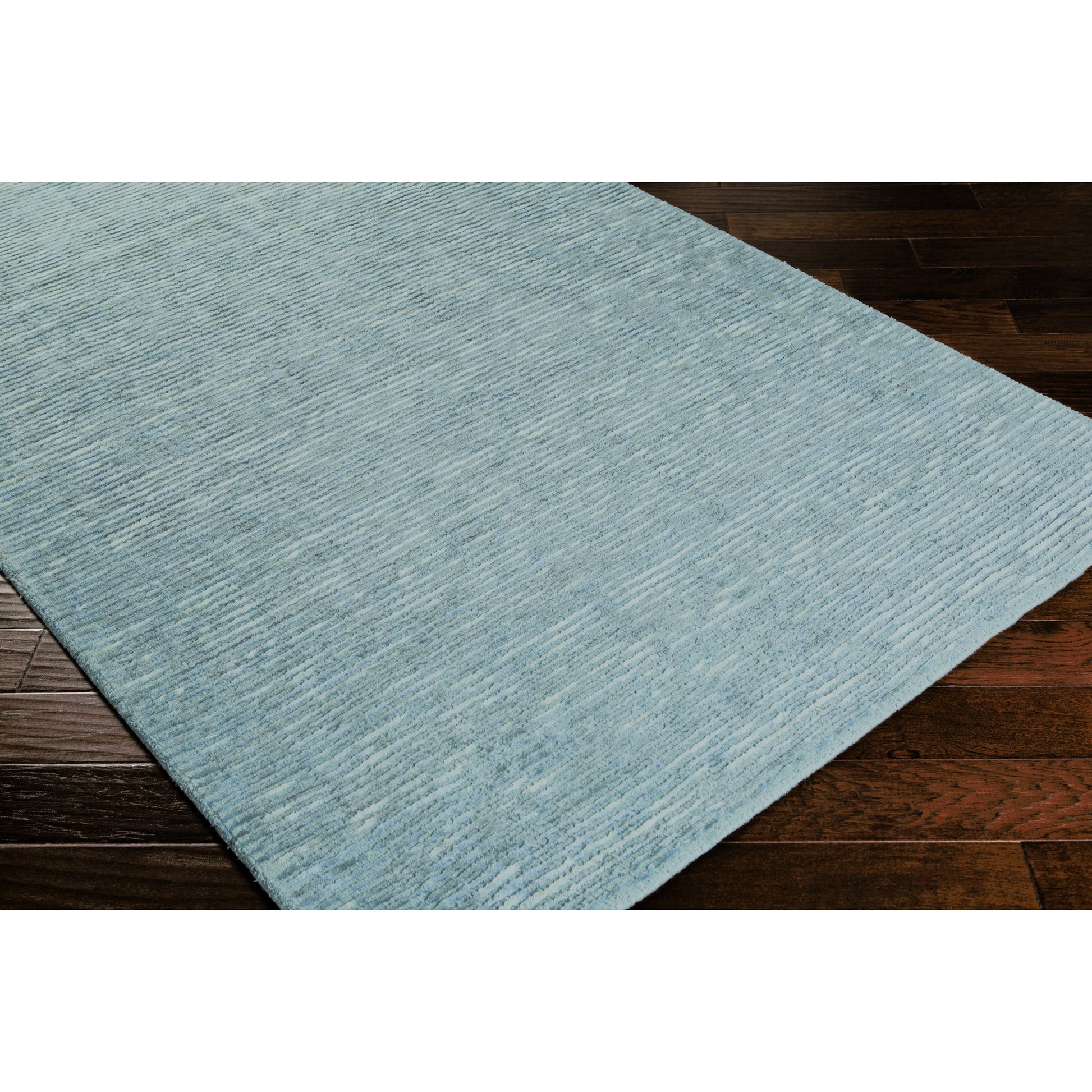 Gaia GAI-1001 Rug by Surya in deep teal, sky blue. Made from 50% viscose, 50% wool in a unique style.