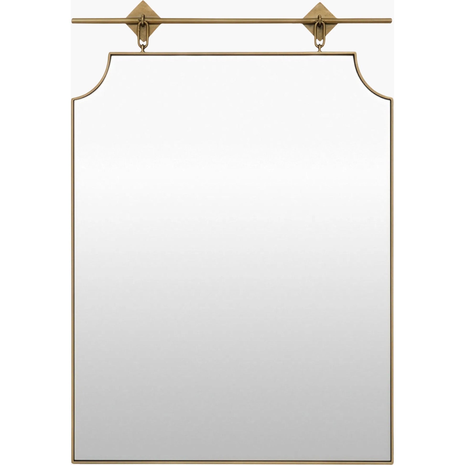 Jessika Accent Mirror by Galey Alix x Livabliss in gold and antiqued gold. Made from iron in a unique style.