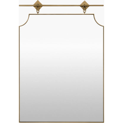 Jessika Accent Mirror by Galey Alix x Livabliss in gold and antiqued gold. Made from iron in a unique style.