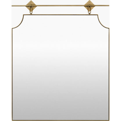 Jessika Accent Mirror by Galey Alix x Livabliss in gold and antiqued gold. Made from iron in a unique style.