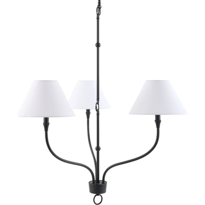 The Johanna Chandelier by Galey Alix x Livabliss. Made from iron, linen, plastic in a unique style.