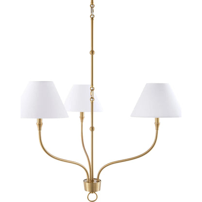 The Johanna Chandelier by Galey Alix x Livabliss. Made from iron, linen, plastic in a unique style.
