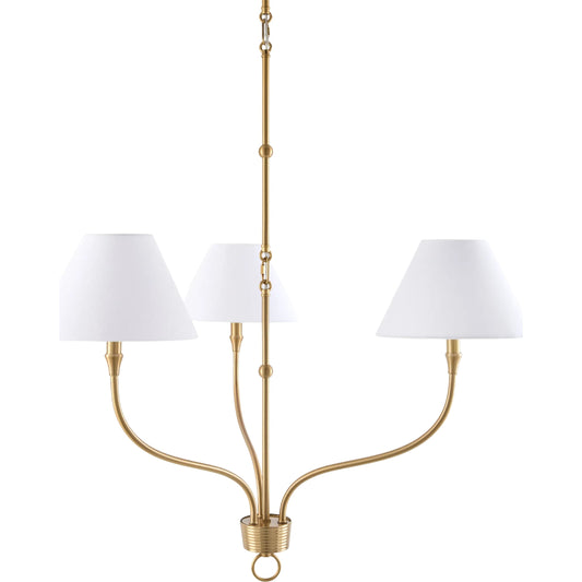 The Johanna Chandelier by Galey Alix x Livabliss. Made from iron, linen, plastic in a unique style.