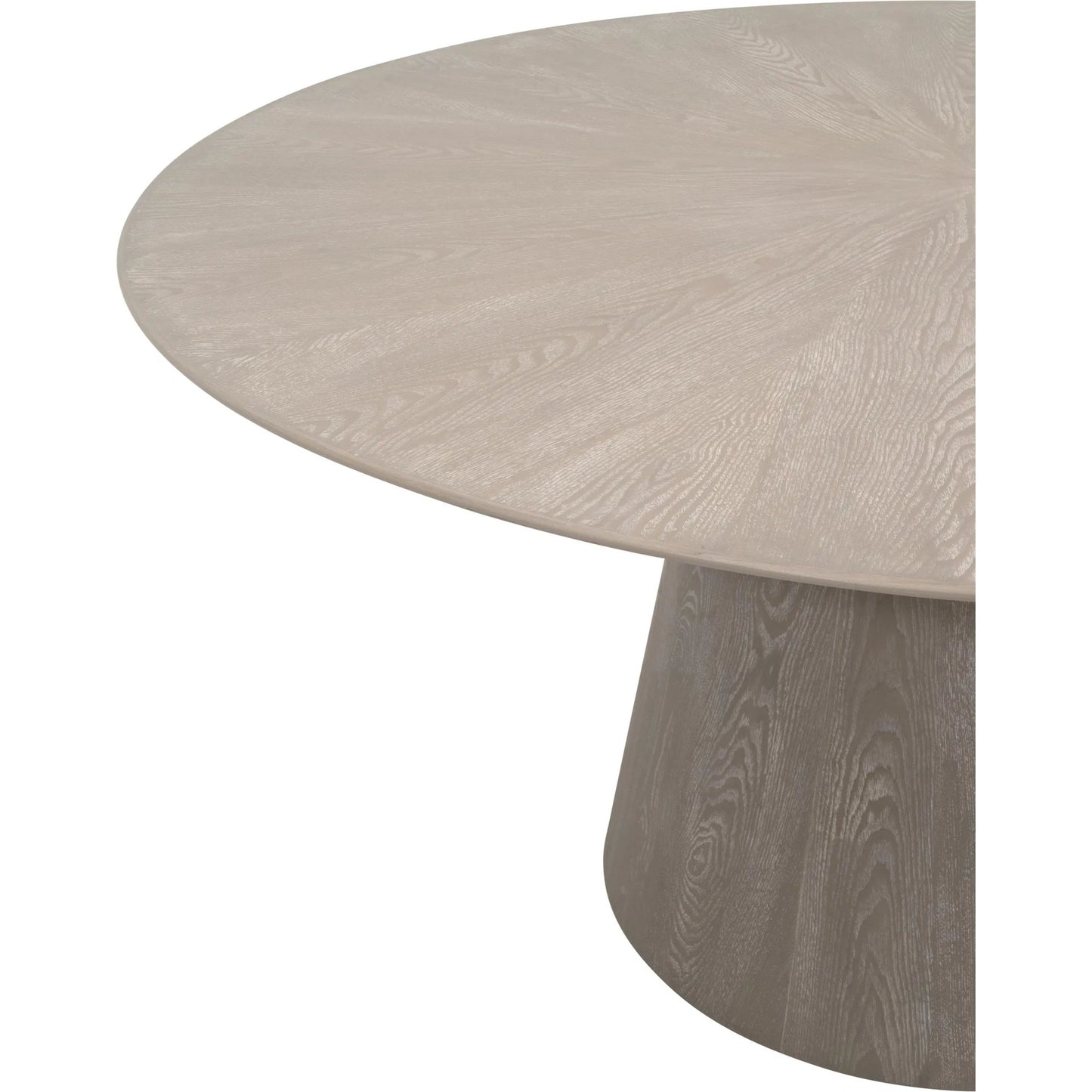002 SI-2544373 | Closeup | Gallo Dining Table by Essentials For Living in natural gray ash. Made from solid ash wood, mdf, plywood, ash veneer in a transitional style.
