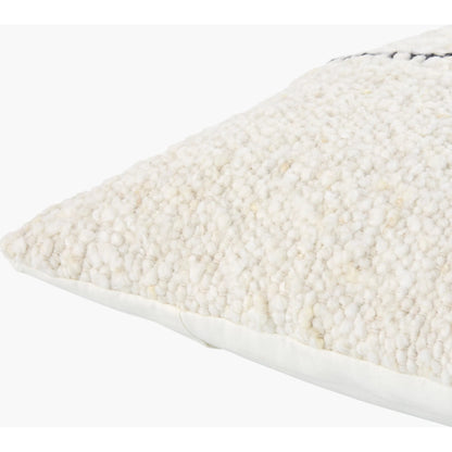 Larocco Accent Pillow by Galey Alix x Livabliss in ivory, charcoal. Made from wool, cotton in a transitional style.