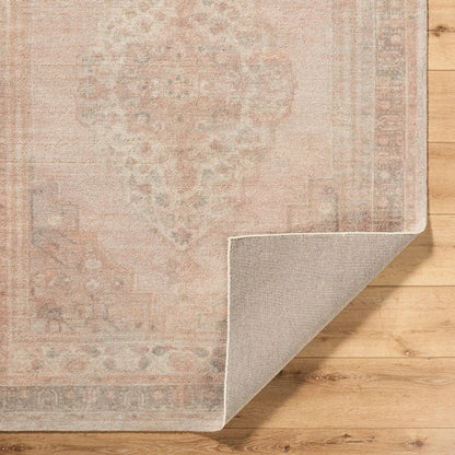 Luciana GALU-2300 Rug by Galey Alix x Livabliss in dusty rose, taupe, sage, antique gold, charcoal. Made from polyester in a unique style.