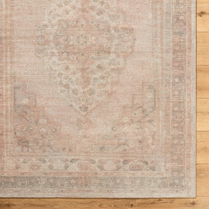 Luciana GALU-2300 Rug by Galey Alix x Livabliss in dusty rose, taupe, sage, antique gold, charcoal. Made from polyester in a unique style.