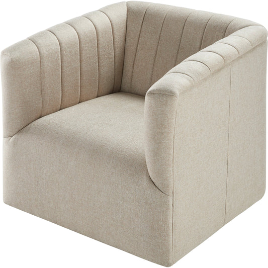 Maggie - 497046 by Surya in cream, wheat and wood finish. Made from upholstery: polyester, base: beech wood, fill: 100% polyurethane foam in a modern style.
