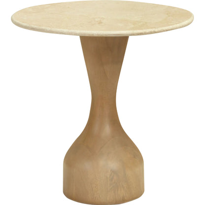 Mila Rose End Table by Galey Alix x Livabliss. Made from marble, mango wood in a unique style.