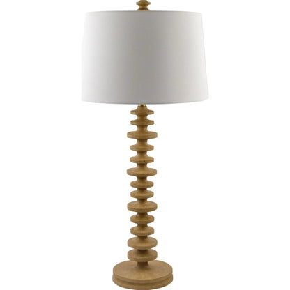 Merrill Accent Table Lamp by Galey Alix x Livabliss in painted. Made from resin, linen in a unique style.