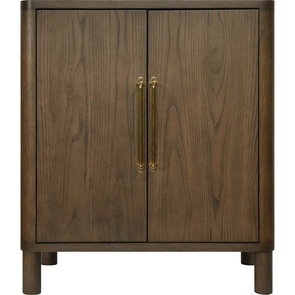 Marshall Cabinet by Livabliss in dark brown and natural, lacquered. Made from ash wood veneer, plywood in a transitional style.