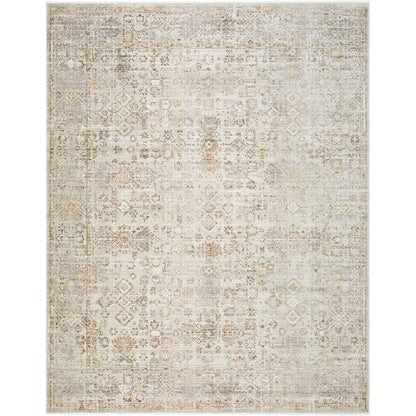 Myrtle Avenue GAMY-2300 Rug by Galey Alix x Livabliss in taupe, medium gray, cream, dark brown, mustard, olive. Made from polypropylene, polyester in a unique style.