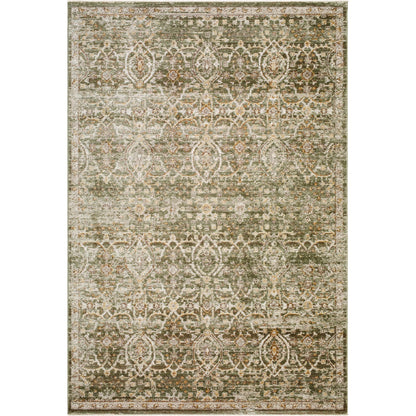 Myrtle Avenue GAMY-2305 Rug by Galey Alix x Livabliss in olive, taupe, medium gray, dark brown, cream, mustard. Made from polypropylene, polyester in a unique style.