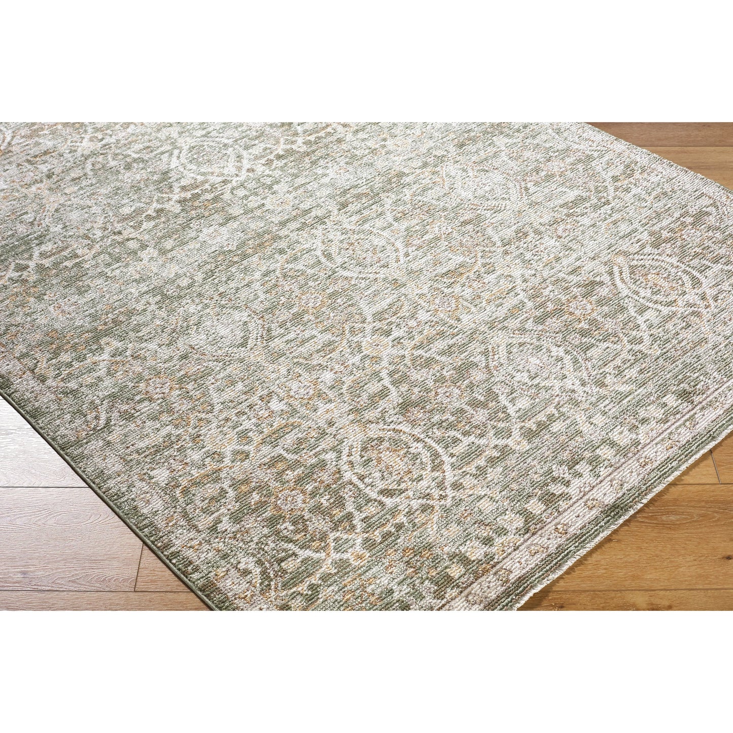 005 SI-2258464,SI-2258465,SI-2258466,SI-2258467 | Closeup | Myrtle Avenue GAMY-2305 Rug by Galey Alix x Livabliss in olive, taupe, medium gray, dark brown, cream, mustard. Made from polypropylene, polyester in a unique style.