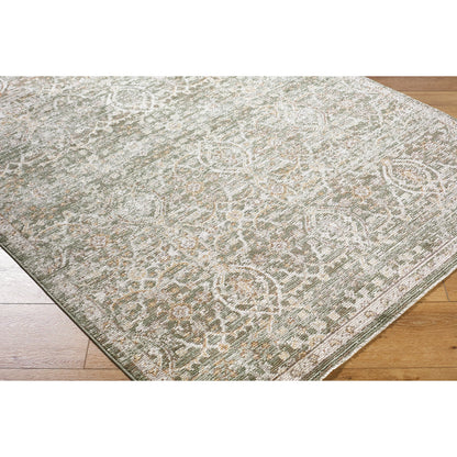 Myrtle Avenue GAMY-2305 Rug by Galey Alix x Livabliss in olive, taupe, medium gray, dark brown, cream, mustard. Made from polypropylene, polyester in a unique style.