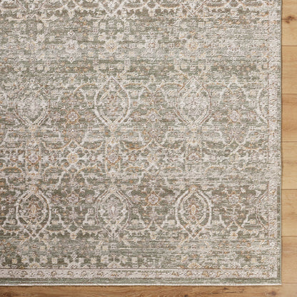 Myrtle Avenue GAMY-2305 Rug by Galey Alix x Livabliss in olive, taupe, medium gray, dark brown, cream, mustard. Made from polypropylene, polyester in a unique style.