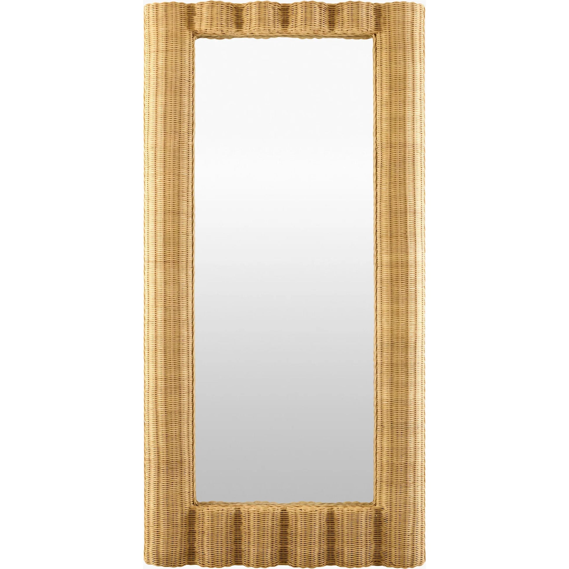 Tortola Accent Mirror by Galey Alix x Livabliss in lacquered. Made from rattan in a unique style.