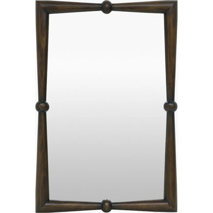 Prosper Accent Mirror by Livabliss in antiqued. Made from pine in a unique style.
