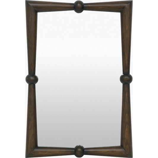 Prosper Accent Mirror by Livabliss in antiqued. Made from pine in a unique style.