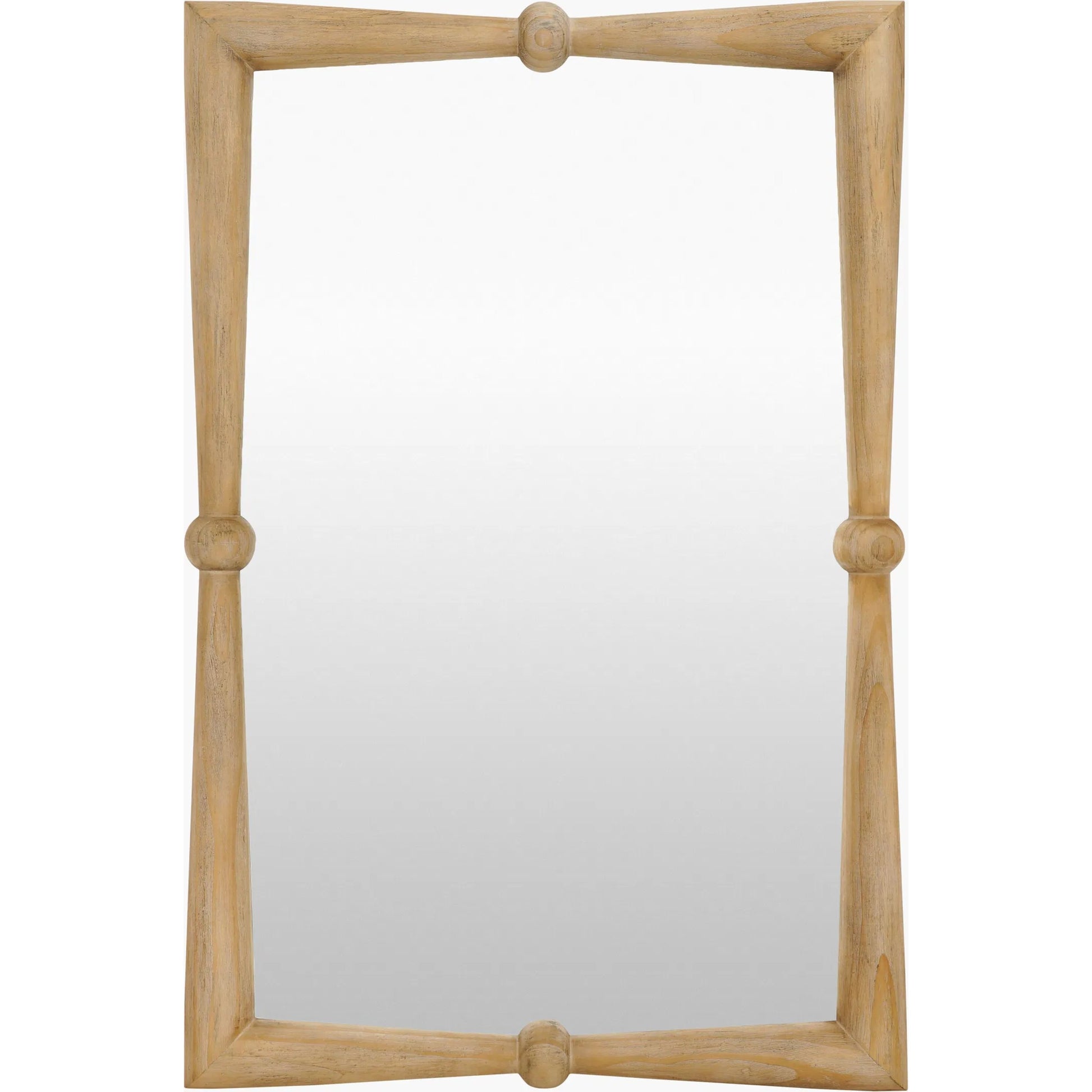 Prosper Accent Mirror by Livabliss in antiqued. Made from pine in a unique style.