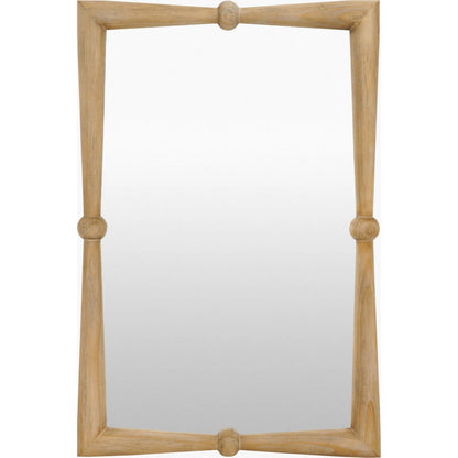 Prosper Accent Mirror by Livabliss in antiqued. Made from pine in a unique style.
