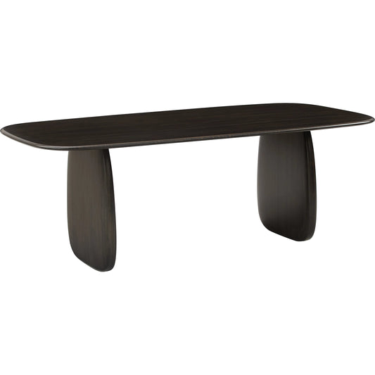 Aria Dining Table by Greenington in caviar. Made from 100% solid moso bamboo in a unique style.