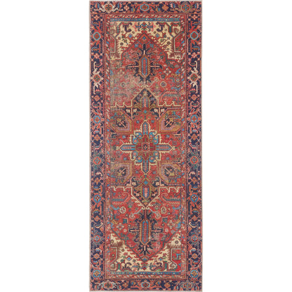 Garcia GAR01 Rug by Jaipur Living in red, blue. Made from 100% polyester in a unique style.
