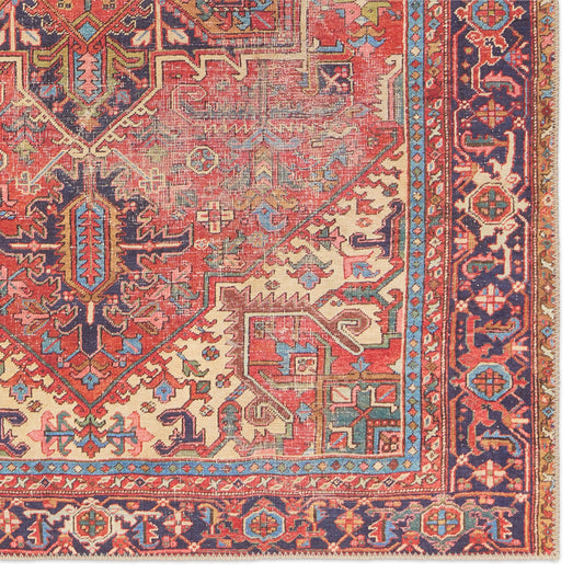Garcia GAR01 Rug by Jaipur Living in red, blue. Made from 100% polyester in a unique style.