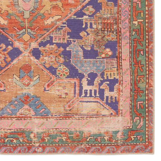 Garcia GAR02 Rug by Jaipur Living in orange, purple. Made from 100% polyester in a unique style.