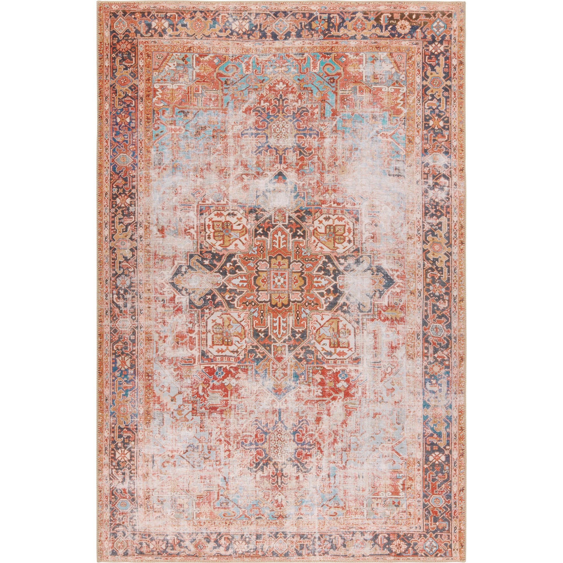 Garcia GAR03 Rug by Jaipur Living in rust, navy. Made from 100% polyester in a unique style.