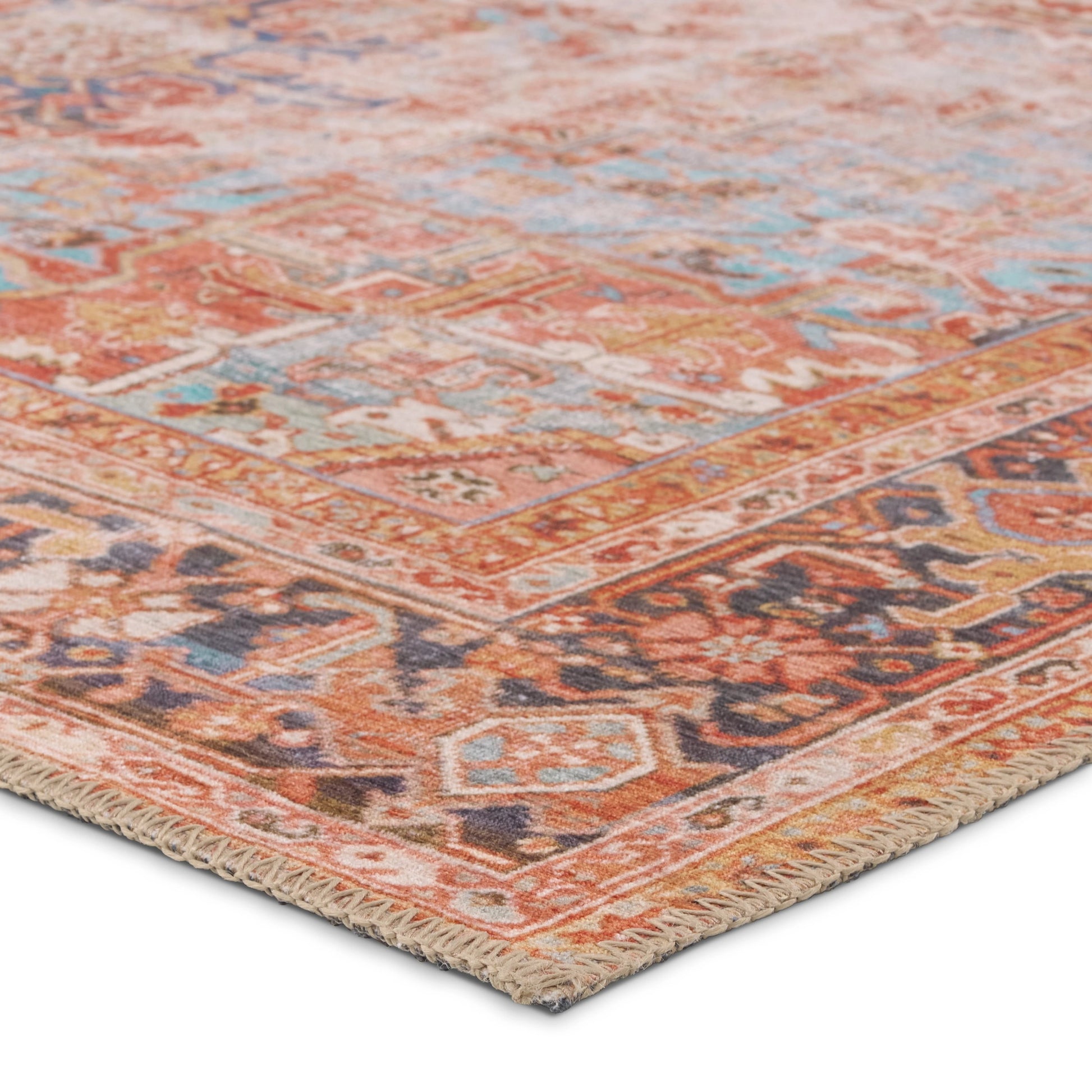 Garcia GAR03 Rug by Jaipur Living in rust, navy. Made from 100% polyester in a unique style.