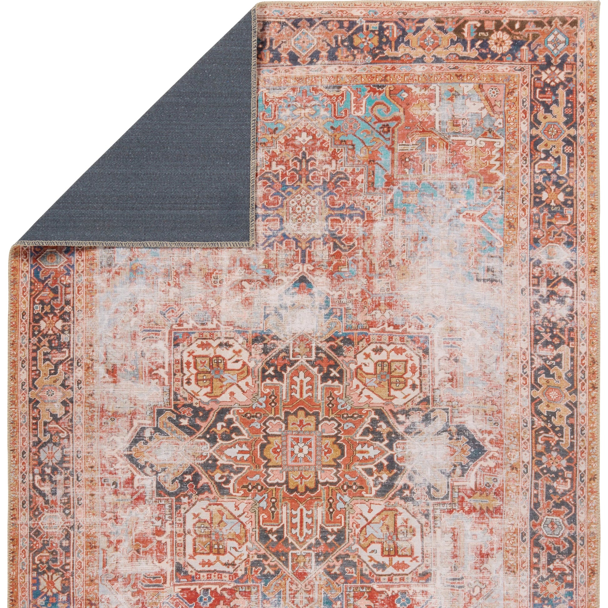 Garcia GAR03 Rug by Jaipur Living in rust, navy. Made from 100% polyester in a unique style.