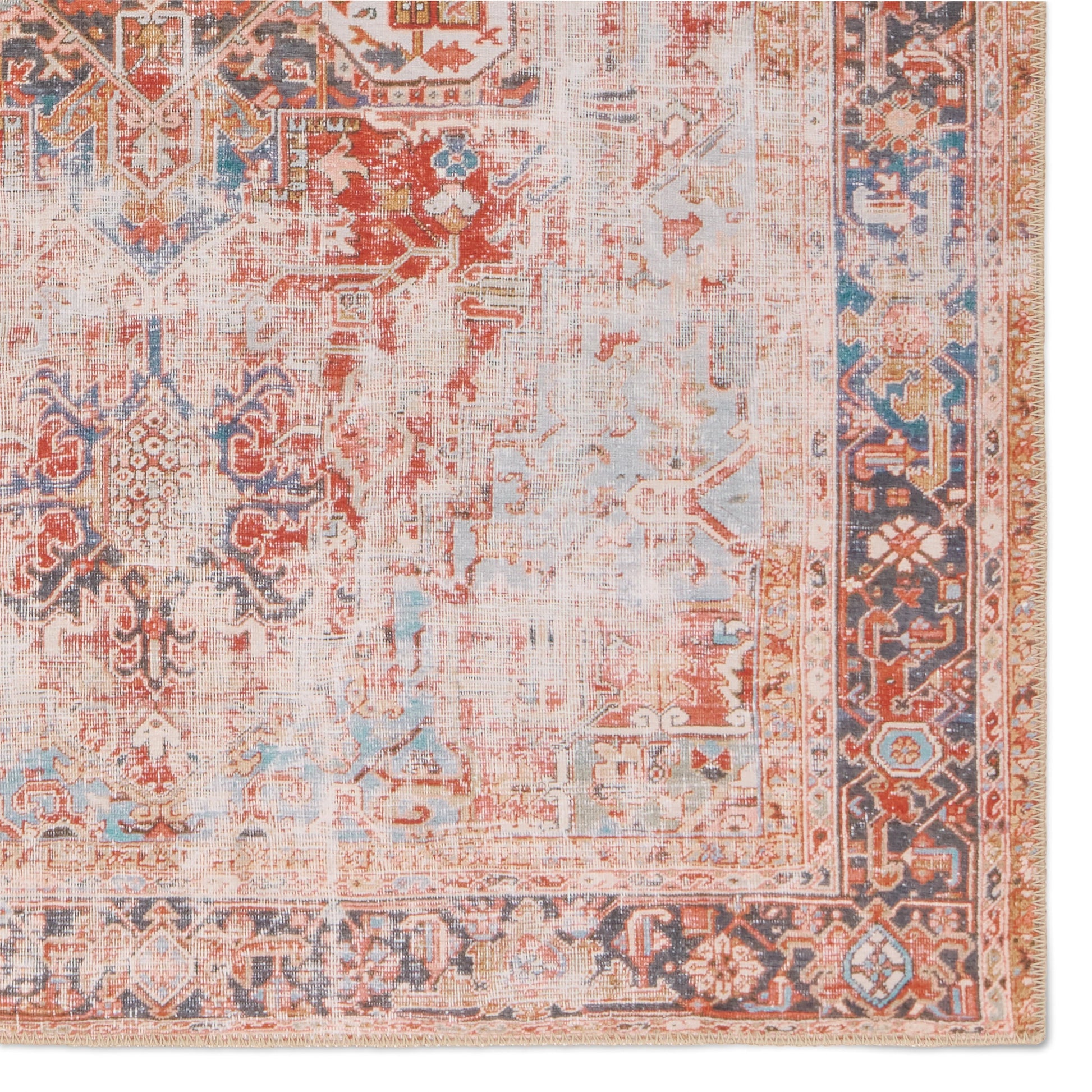 Garcia GAR03 Rug by Jaipur Living in rust, navy. Made from 100% polyester in a unique style.