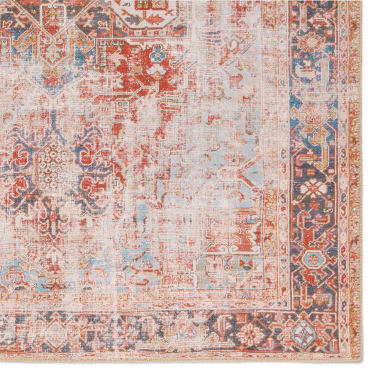 Garcia GAR03 Rug by Jaipur Living in rust, navy. Made from 100% polyester in a unique style.