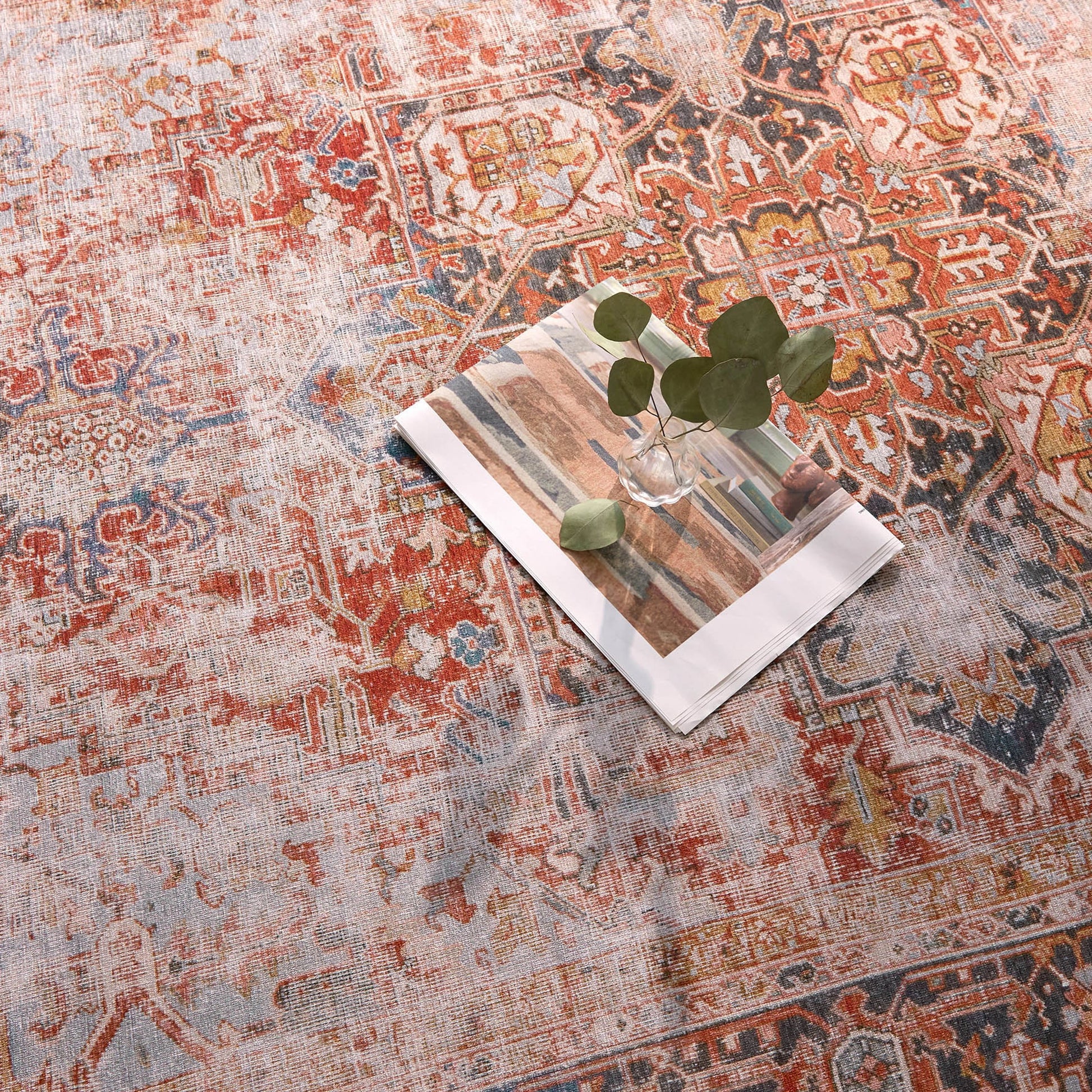 Garcia GAR03 Rug by Jaipur Living in rust, navy. Made from 100% polyester in a unique style.