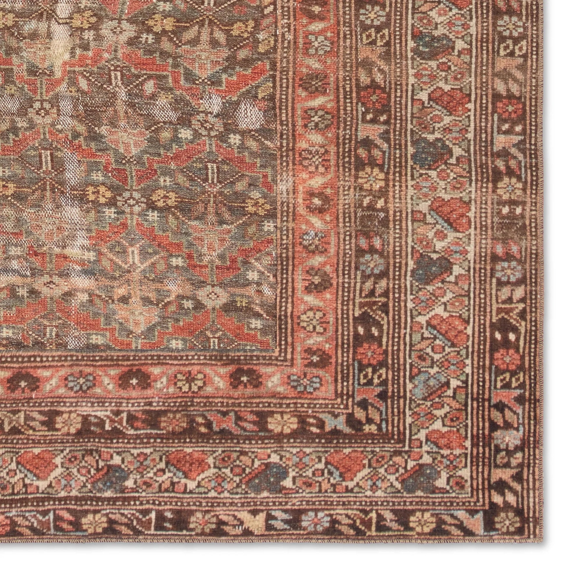 Garcia GAR08 Rug by Jaipur Living in brown, red, beige. Made from 100% polyester in a unique style.