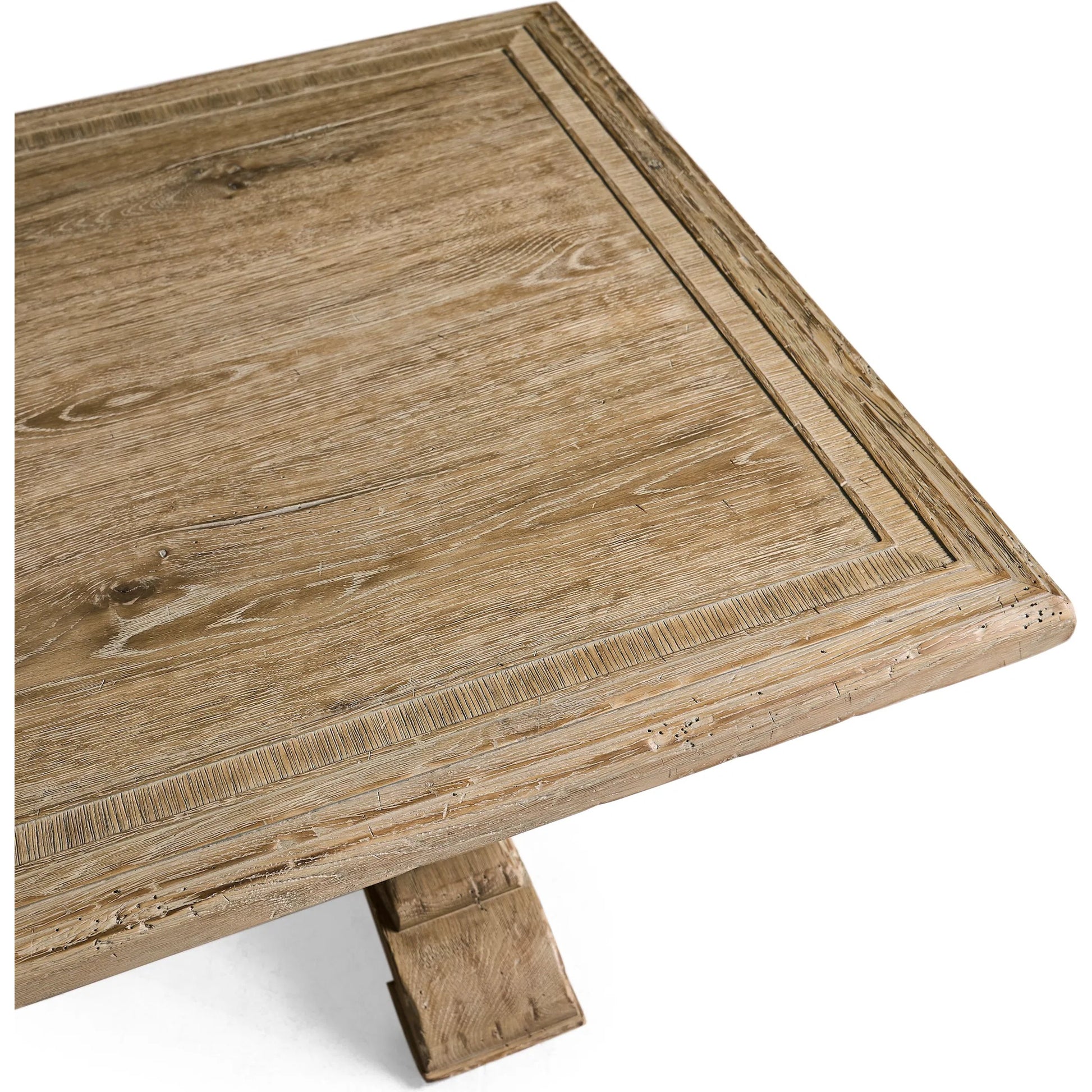 Sagehill Cocktail Table by Jonathan Charles in timberon grey oak. Made from main oak in a unique style.