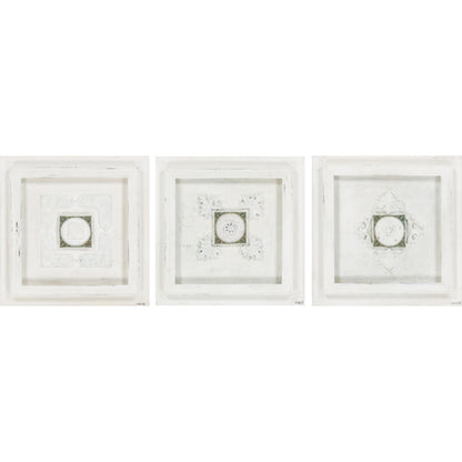 Surya Wall Decor Wall Art Piece - 16675 (Set of 3) by Surya in cream. Made from canvas, oil paint in a modern style.