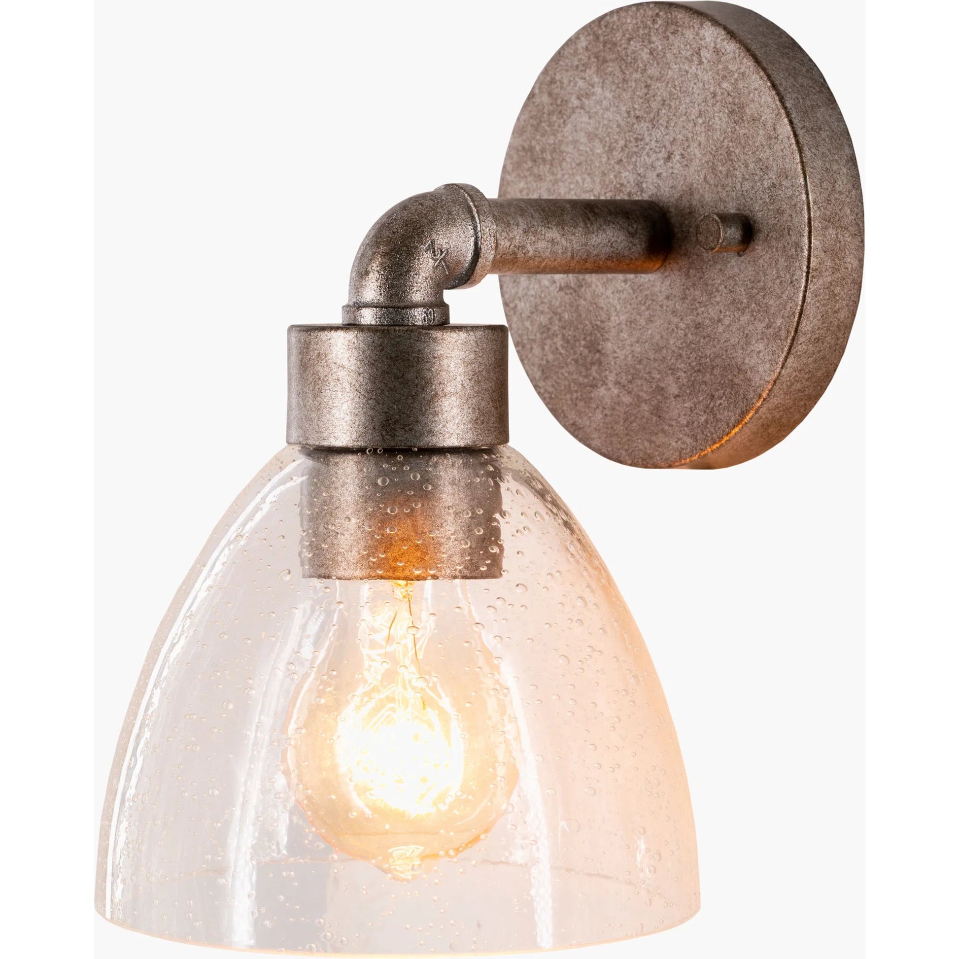 Garter Wall Sconce - 25325 by Surya in clear, metallic pewter and hand painted. Made from glass, metal in a modern style.
