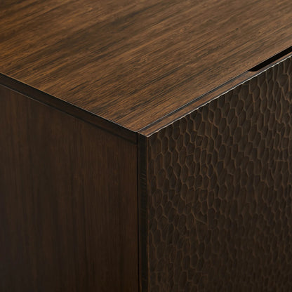 Avalon Console Table by Greenington in black walnut. Made from 100% solid moso bamboo in a modern style.