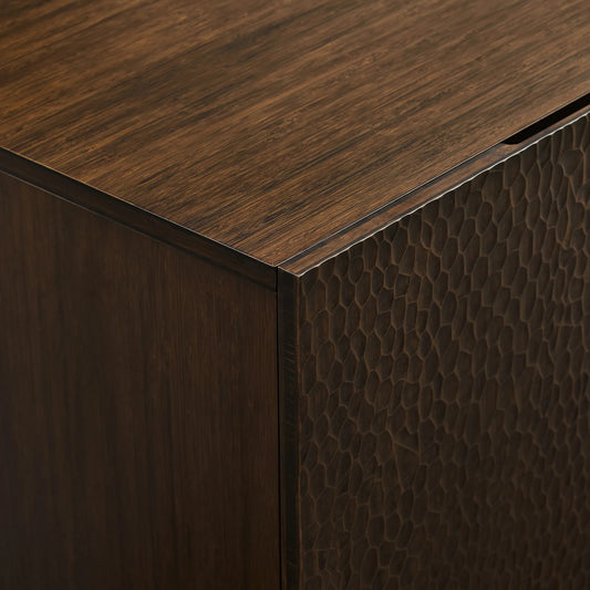 Avalon Console Table by Greenington in black walnut. Made from 100% solid moso bamboo in a modern style.
