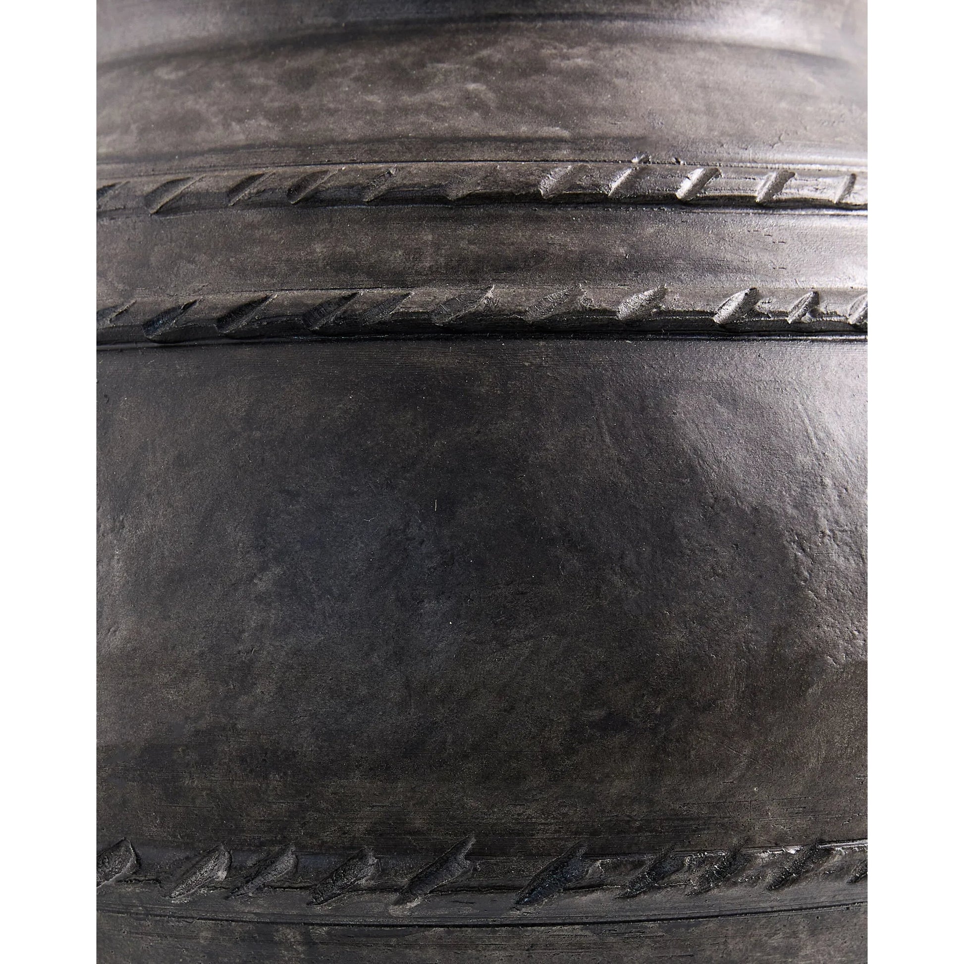 Stevi Vase by Galey Alix x Livabliss in gray and glazed. Made from ceramic in a traditional style.