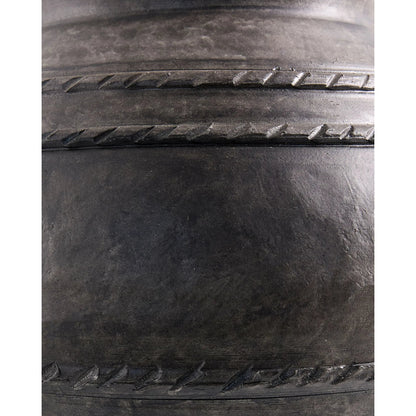 Stevi Vase by Galey Alix x Livabliss in gray and glazed. Made from ceramic in a traditional style.