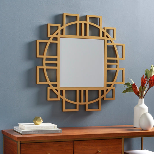 Glasgow - 29199 by Surya in gold and antiqued. Made from manufactured wood in a modern style.