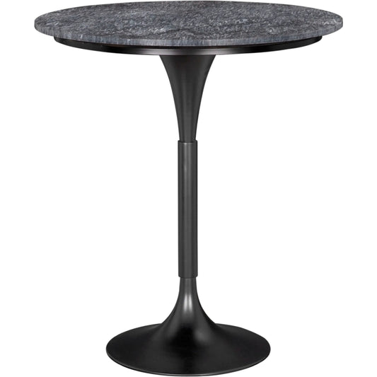 Jman Bar Table by Noir. Made from industrial steel, night snow marble in a unique style.